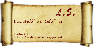 Laczházi Sára névjegykártya
